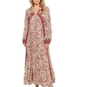 Natalie Martin Fiore Maxi Dress Wildflower Spice Size Small